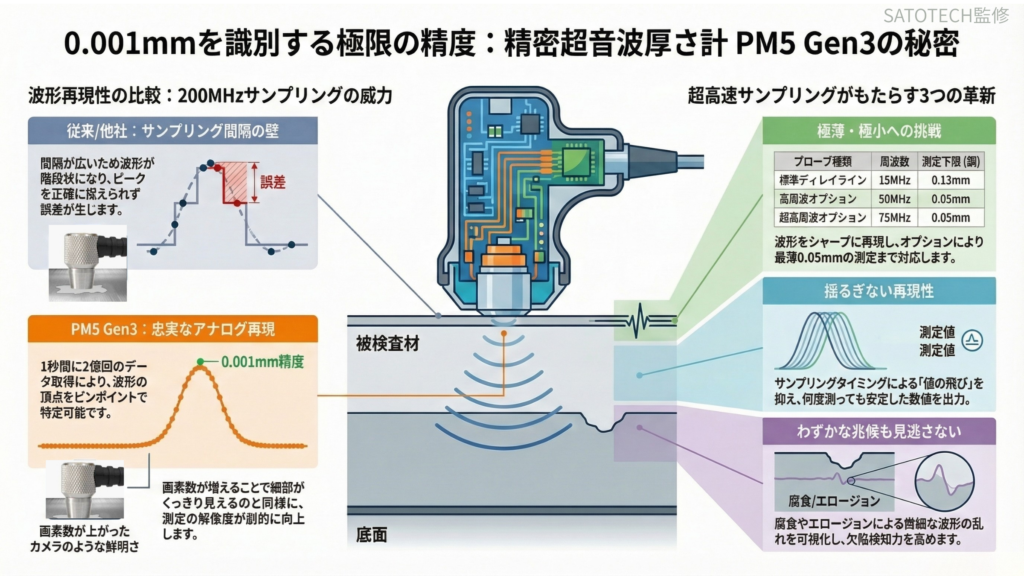 高精度超音波厚さ計PM5 GEN3の秘密