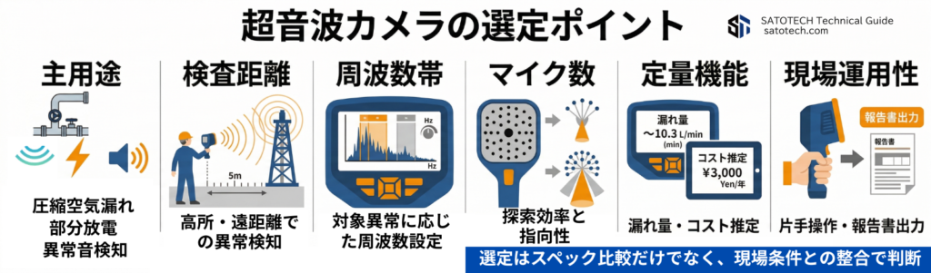 超音波カメラの選定ポイント
