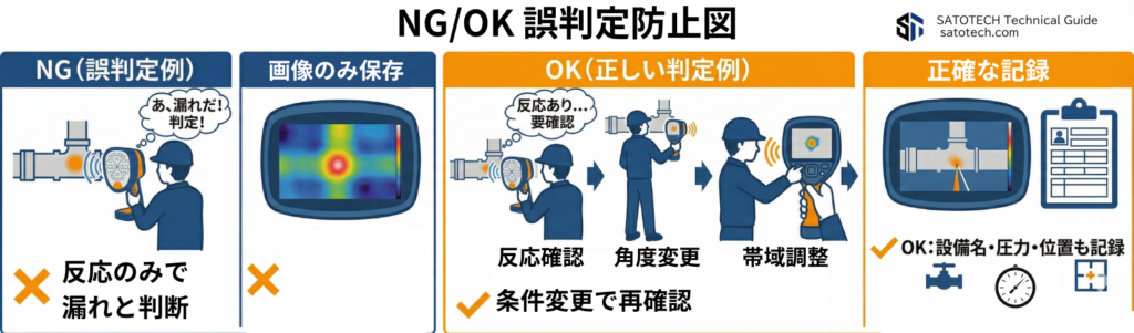 超音波カメラの誤判定を防ぐ見方