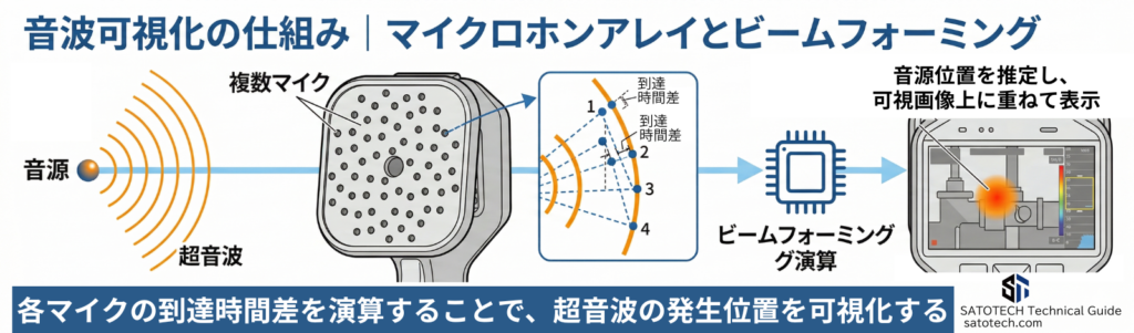 音波可視化の仕組み｜マイクロホンアレイとビームフォーミング