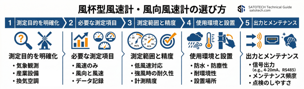 風杯型風速計・風向風速計の選び方