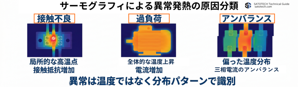 サーモグラフィによる異常発熱の原因分類