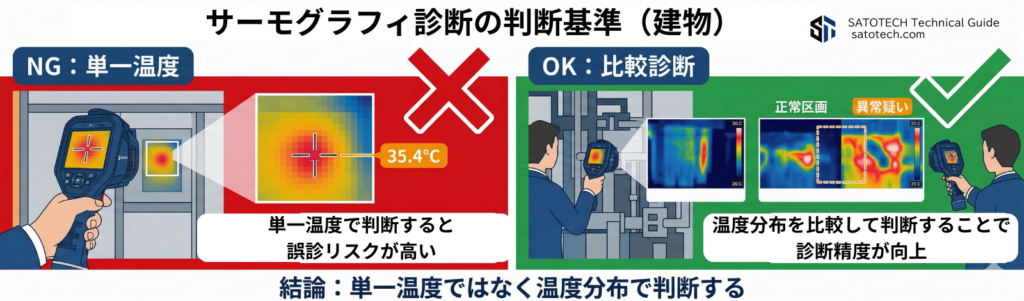 サーモグラフィによる建物診断の判断基準