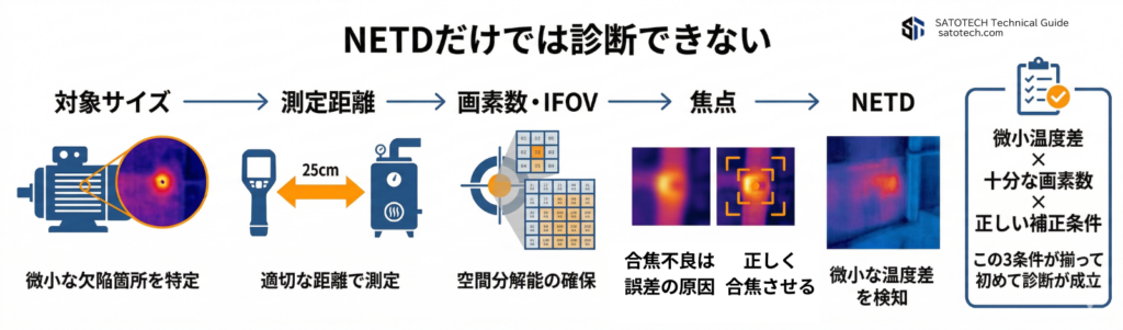 NETDだけでは診断できない｜空間分解能・条件の重要性