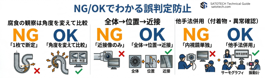工業用内視鏡でNG/OKでわかる誤判定防止