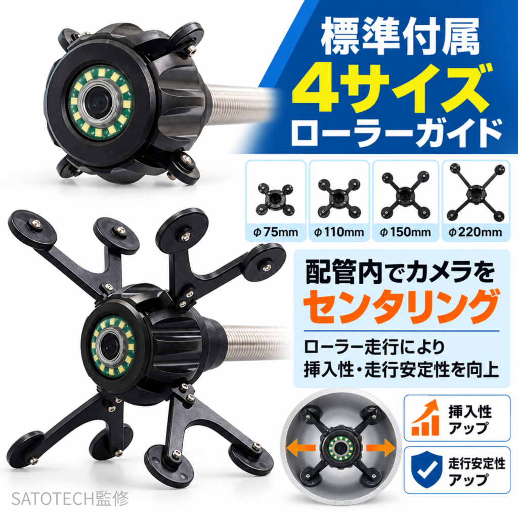 配管検査カメラ(60mケーブル) HJ-WBG38