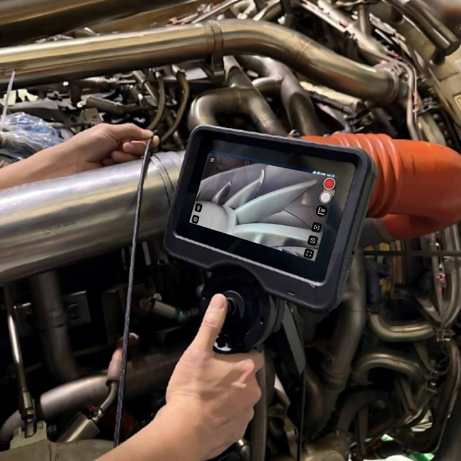 3D計測機能つき先端可動式工業用内視鏡 X3000